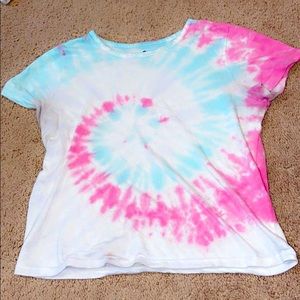 tie-dye pink and blue shirt size small